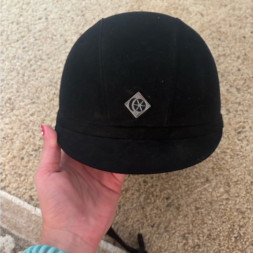 Black Charles Owen Riding Helmet